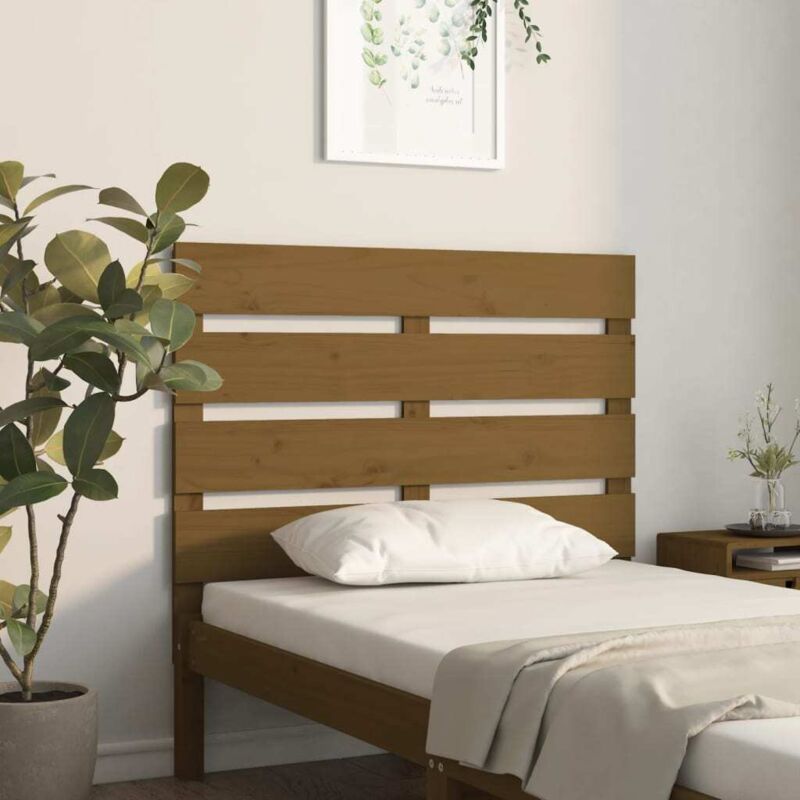 foto del prodotto testiera marrone ambra 75x3x80 cm in legno massello di pino vidaxl