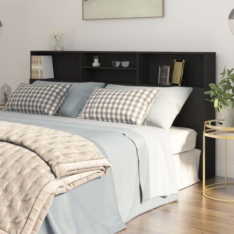 foto del prodotto testiera moderna ,testiera per letto ,con contenitore nero 200x19x103,5 cm itd14339
