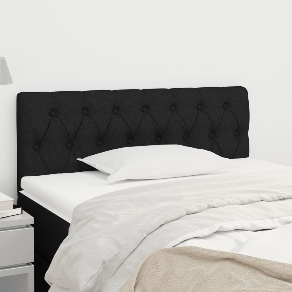 foto del prodotto testiera nera 90 x 7 x 78 88 cm in tessuto cod mxl 50565