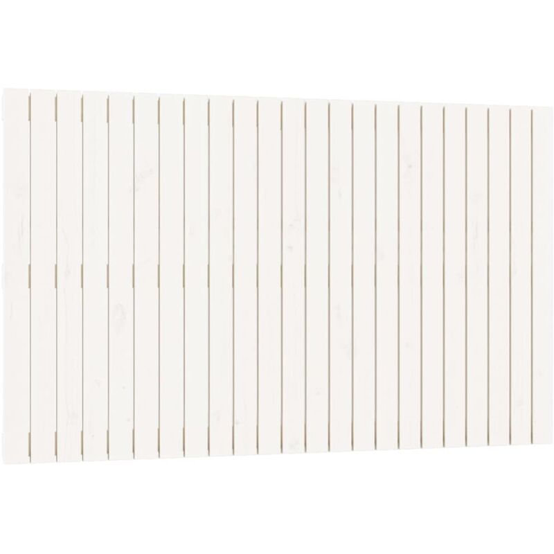 foto del prodotto testiera per dormire accessorio per camera da letto mobile da parete stile pallet 147 x 3 x 90 cm in legno massello bianco tdl0202716