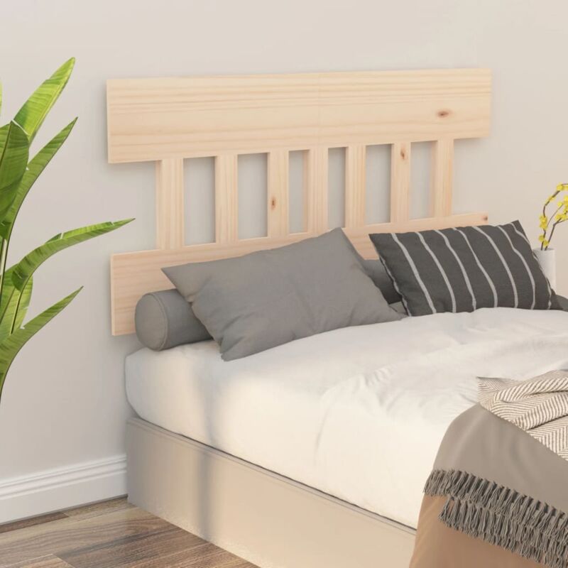 foto del prodotto testiera per letto 123,5x3x81 cm in legno massello di pino vidaxl