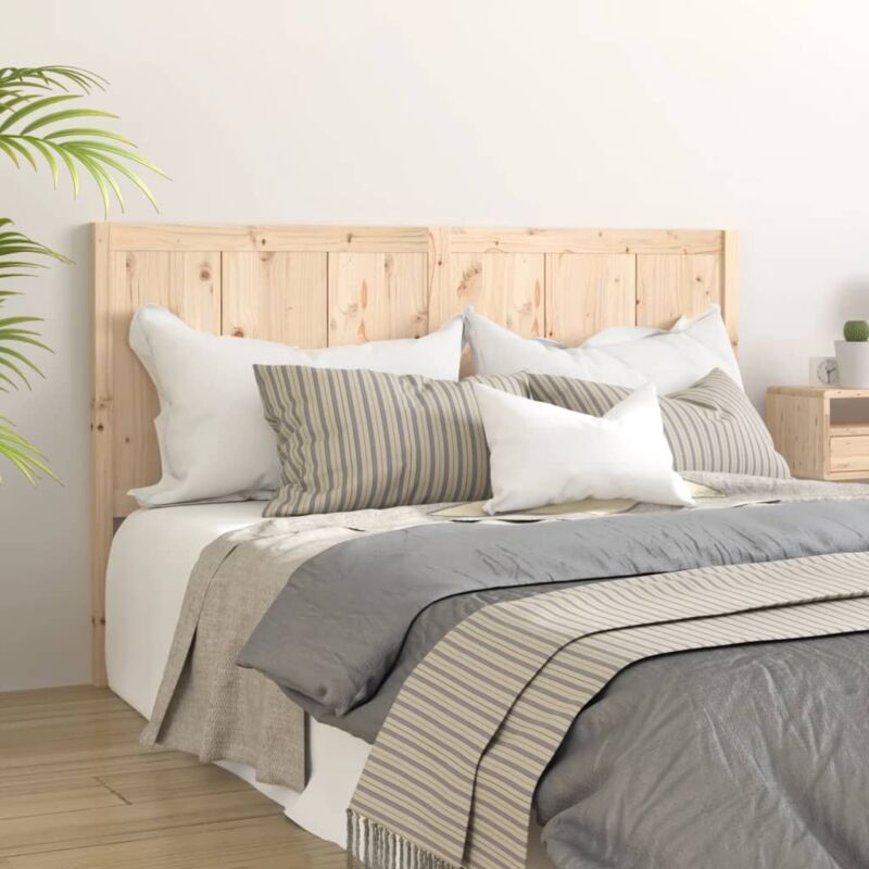 foto del prodotto testiera per letto 125,5x4x100 cm in legno massello di pino