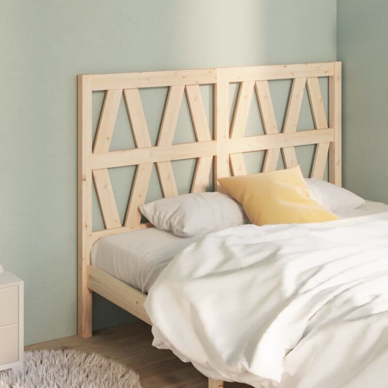 foto del prodotto testiera per letto 126x4x100 cm in legno massello di pino vidaxl