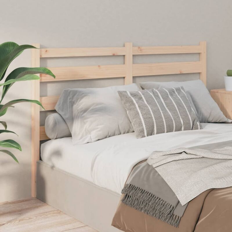 foto del prodotto testiera per letto 146x4x100 cm in legno massello di pino