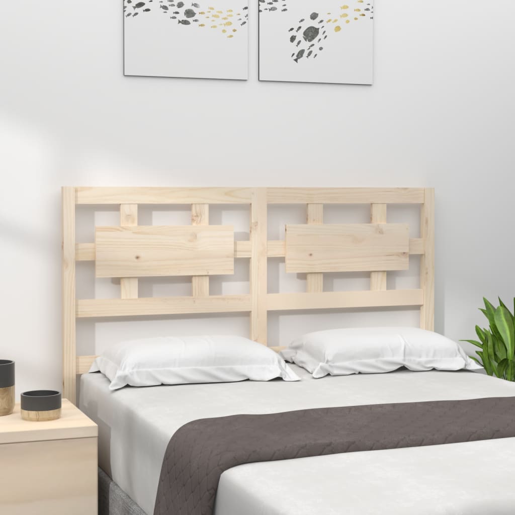 foto del prodotto testiera per letto 185,5x4x100 cm in legno massello di pino cod mxl 46406
