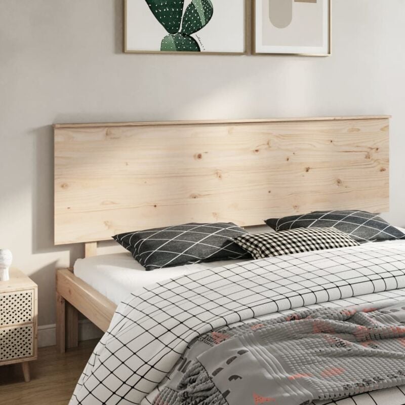 foto del prodotto testiera per letto 204x6x82,5cm legno massello di pino vidaxl
