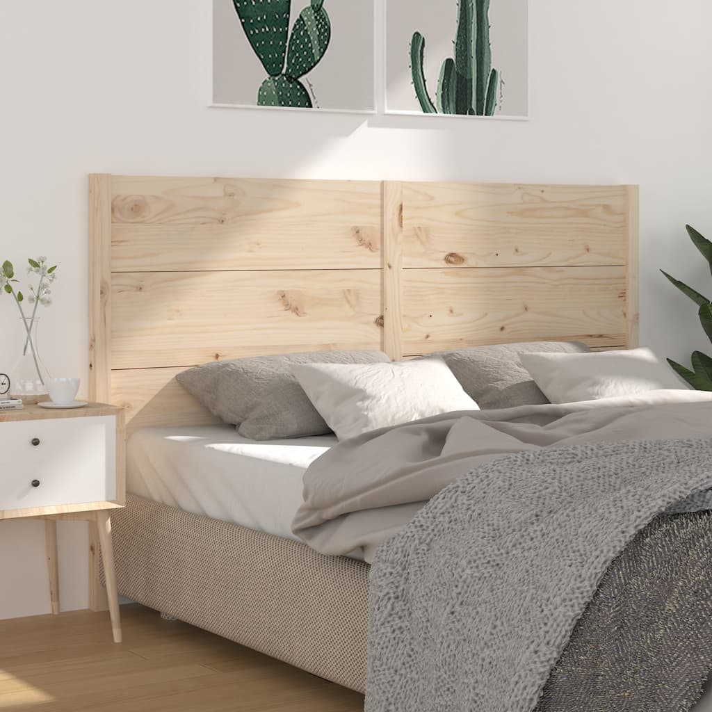 foto del prodotto testiera per letto 206x4x100 cm in legno massello di pino