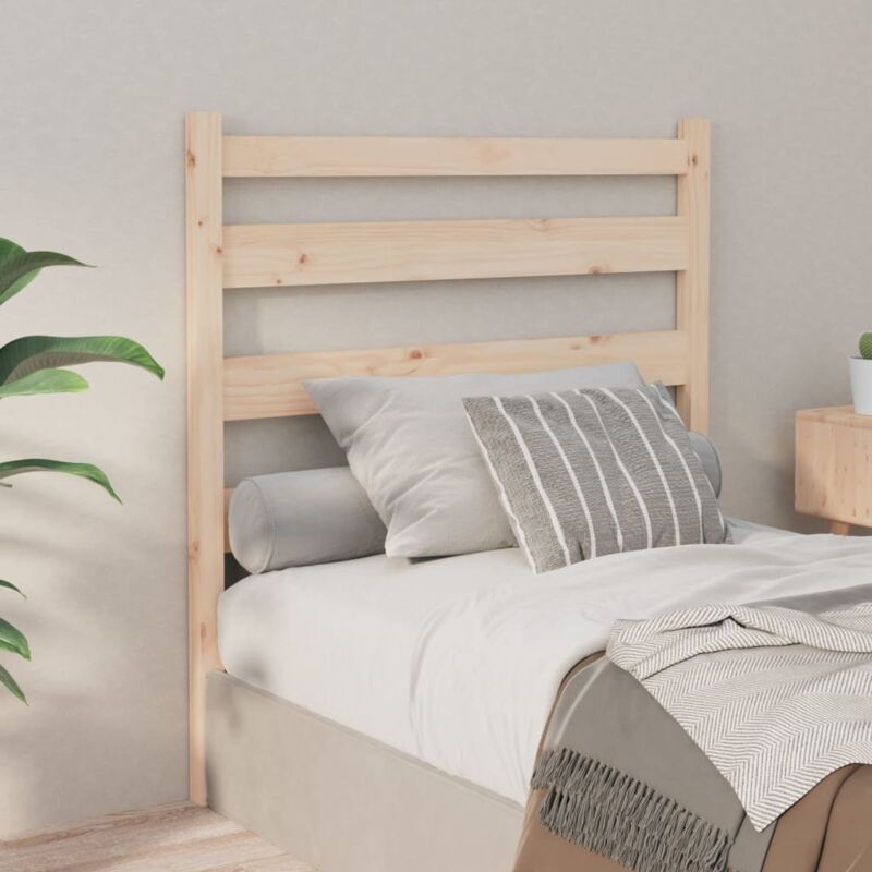 foto del prodotto testiera per letto 96x4x100 cm in legno massello di pino