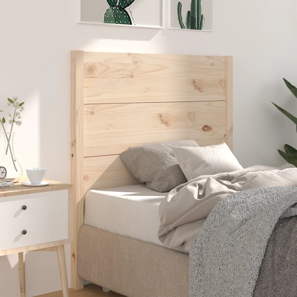 foto del prodotto testiera per letto 96x4x100 cm in legno massello di pino cod mxl 47453