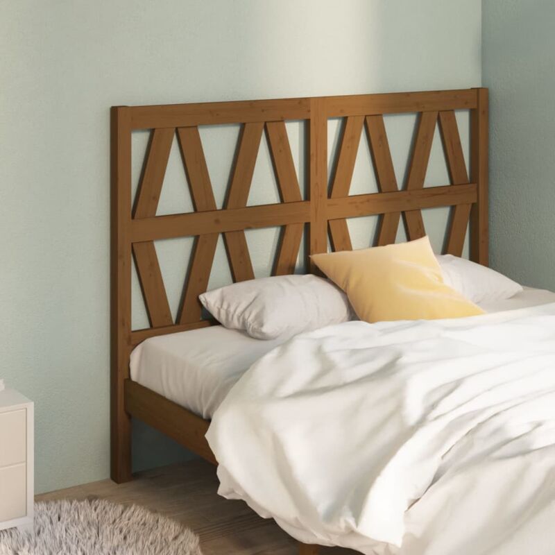 foto del prodotto testiera per letto ambra 126x4x100 cm in legno massello di pino vidaxl
