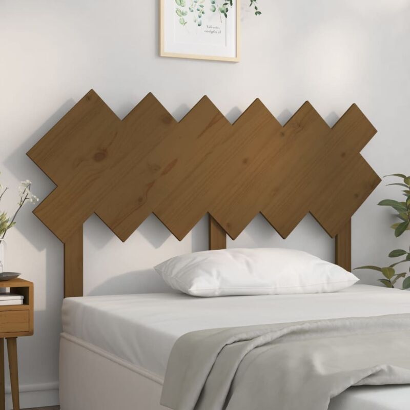 foto del prodotto testiera per letto ambra 132x3x81 cm in legno massello di pino vidaxl
