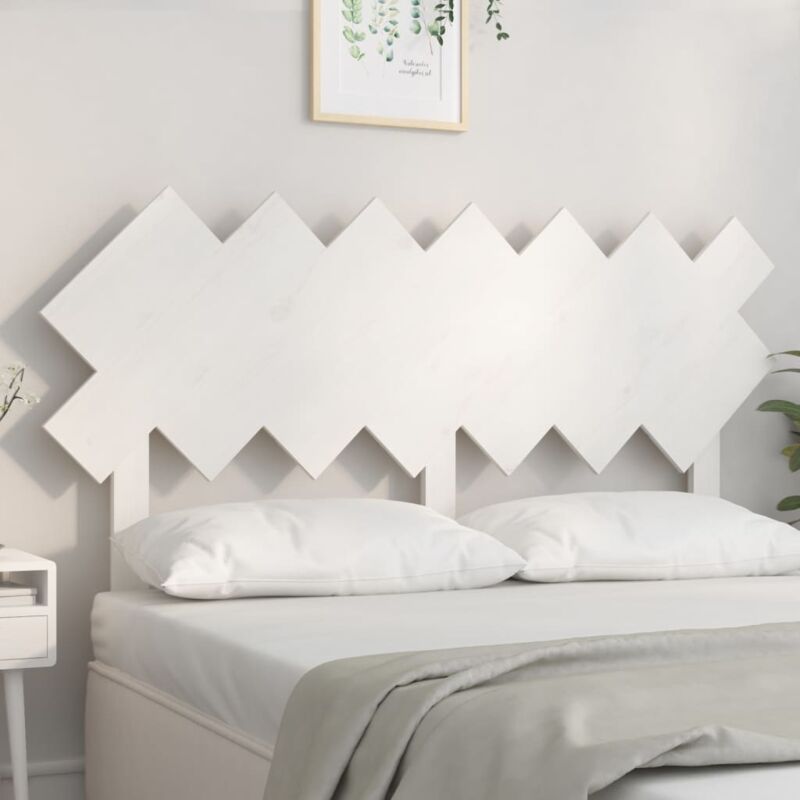 foto del prodotto testiera per letto bianca 141x3x80,5 cm legno massello di pino vidaxl