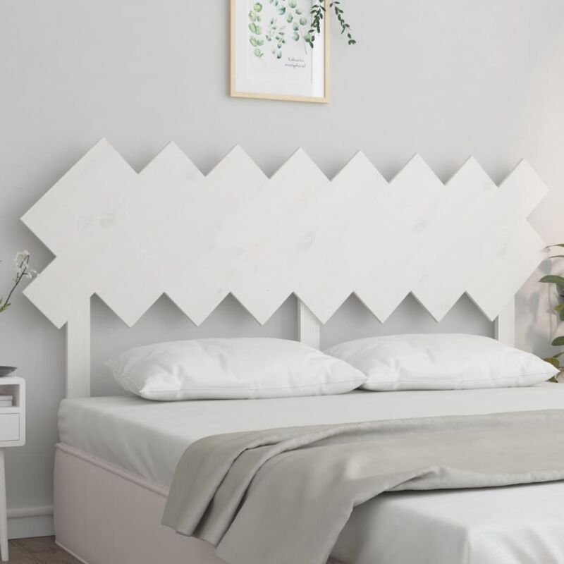 foto del prodotto testiera per letto bianca 159,5x3x80,5cm legno massello di pino vidaxl