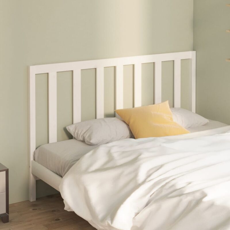 foto del prodotto testiera per letto bianca 166x4x100cm in legno massello di pino vidaxl