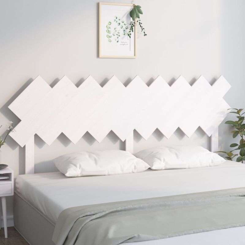 foto del prodotto testiera per letto bianca 178x3x80,5 cm legno massello di pino vidaxl