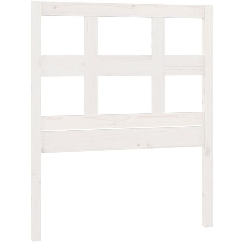 foto del prodotto testiera per letto bianca 80,5x4x100 cm legno massello di pino vidaxl