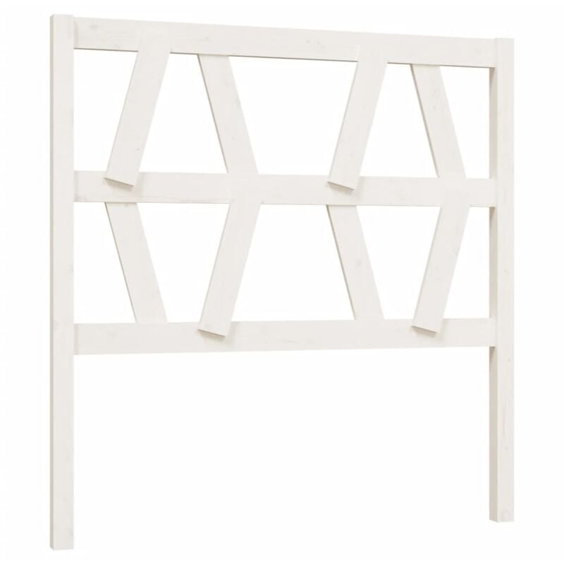 foto del prodotto testiera per letto bianca 96x4x100 cm in legno massello di pino vidaxl