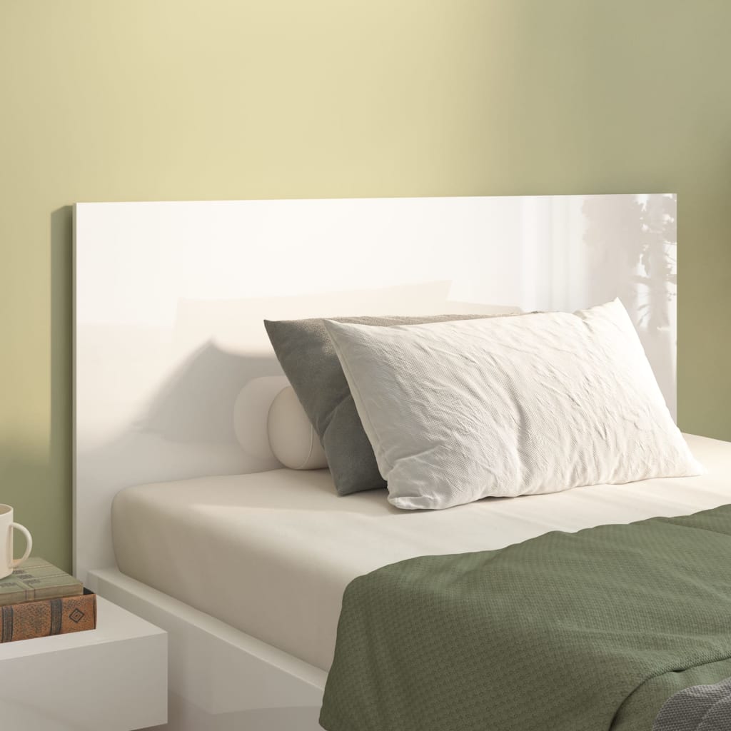 foto del prodotto testiera per letto bianco lucido 120x1,5x80cm legno multistrato cod mxl 52310