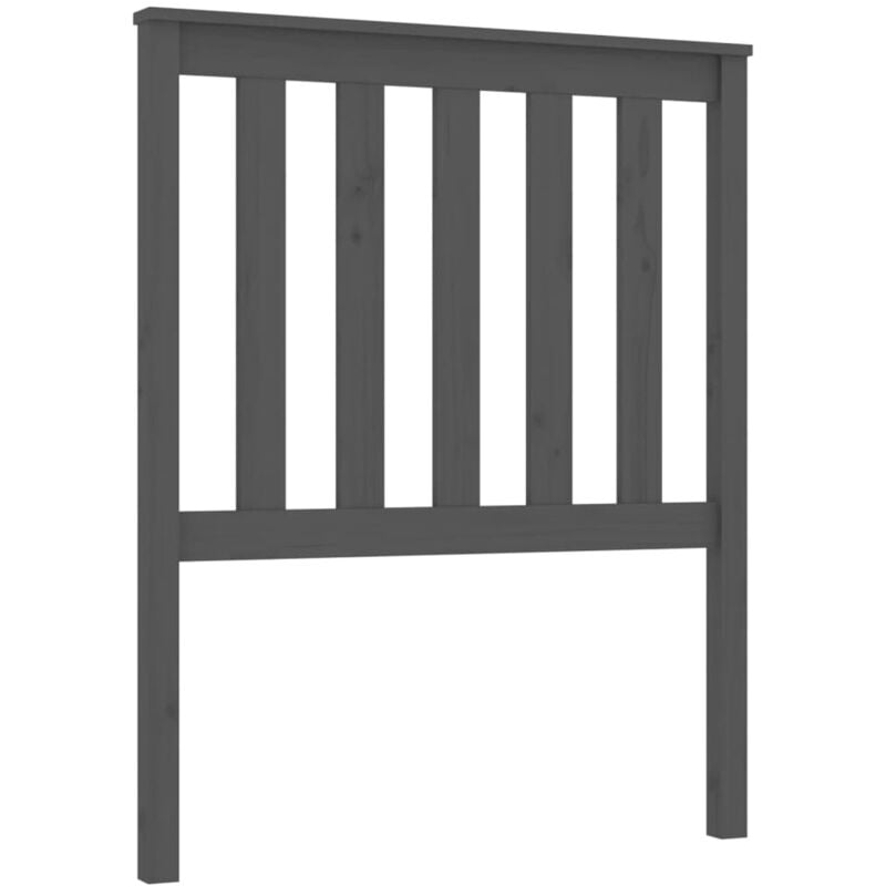 foto del prodotto testiera per letto grigia 81x6x101 cm in legno massello di pino vidaxl