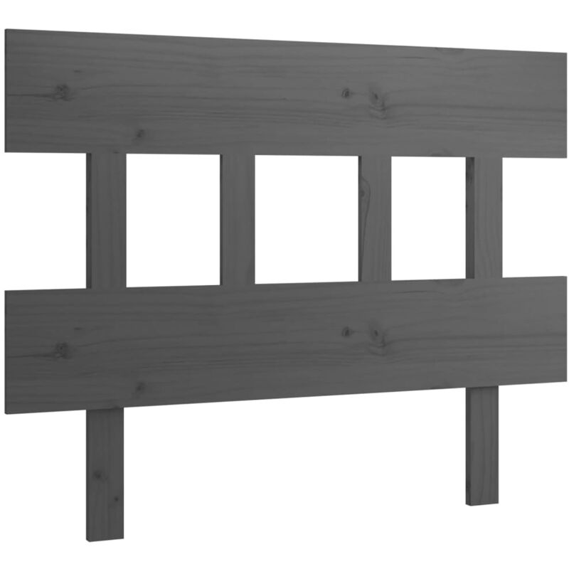 foto del prodotto testiera per letto grigia 93,5x3x81cm in legno massello di pino vidaxl