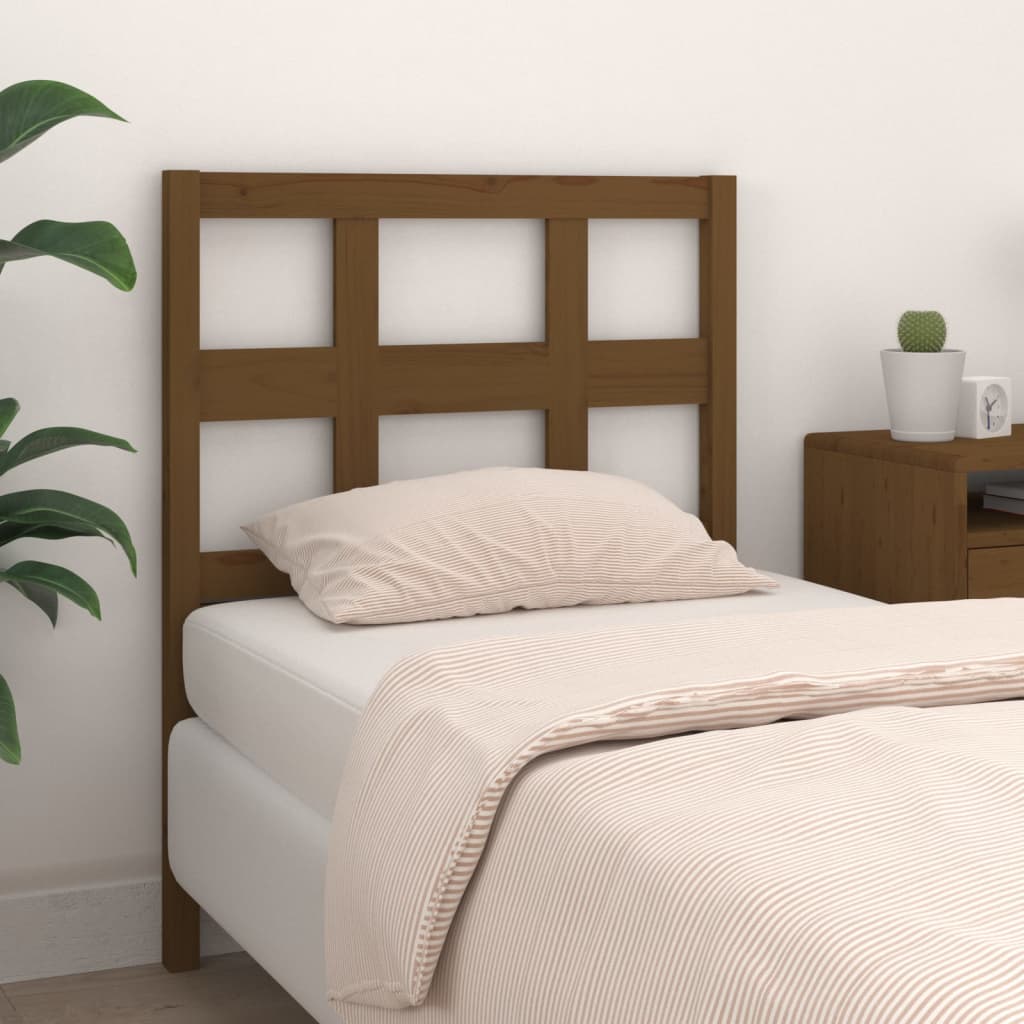 foto del prodotto testiera per letto miele 105,5x4x100 cm legno massello di pino