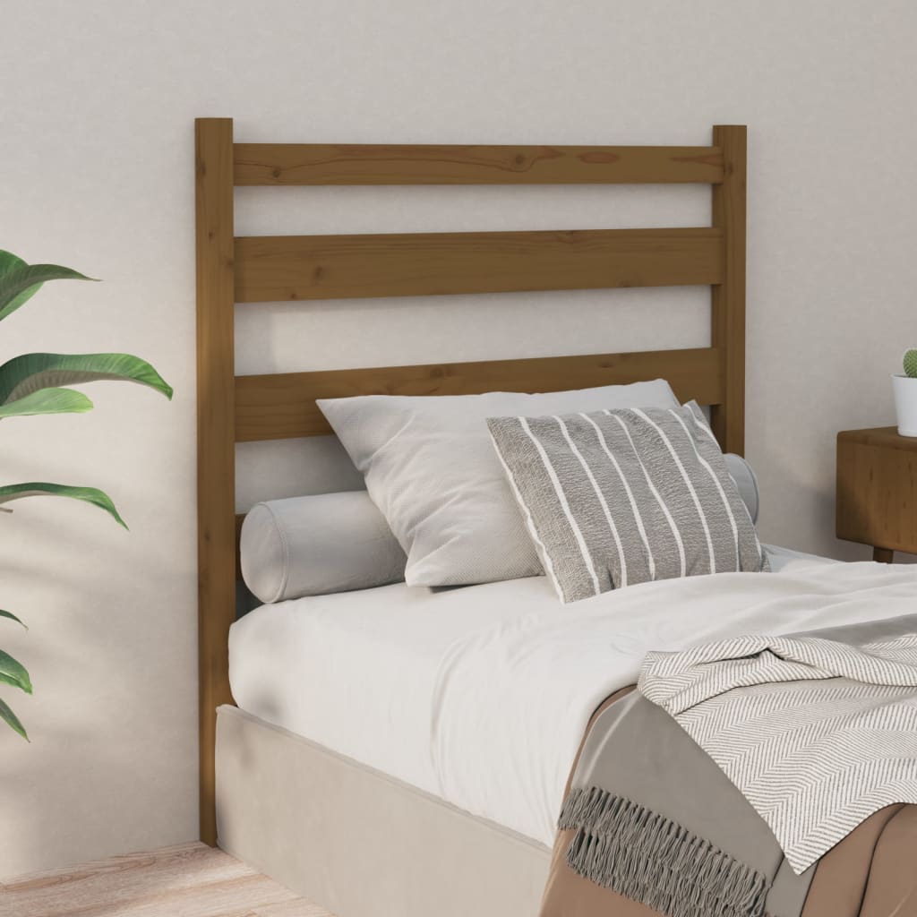 foto del prodotto testiera per letto miele 106x4x100 cm in legno massello di pino cod mxl 31795