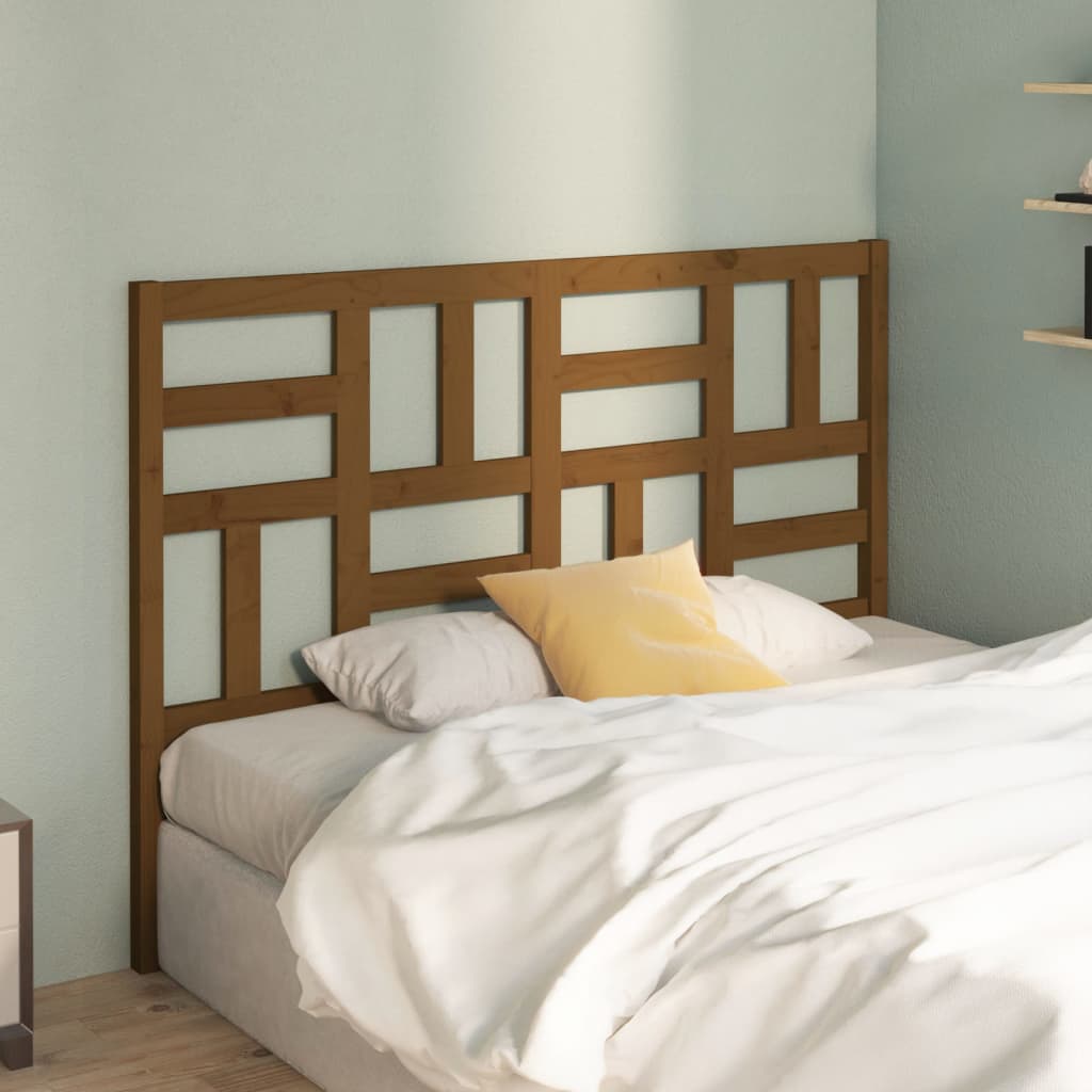 foto del prodotto testiera per letto miele 141x4x104 cm in legno massello di pino cod mxl 51184