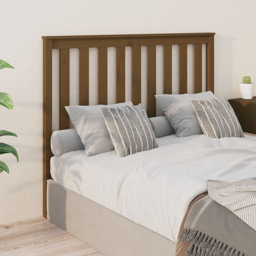foto del prodotto testiera per letto miele 146x6x101 cm in legno massello di pino cod mxl 51977