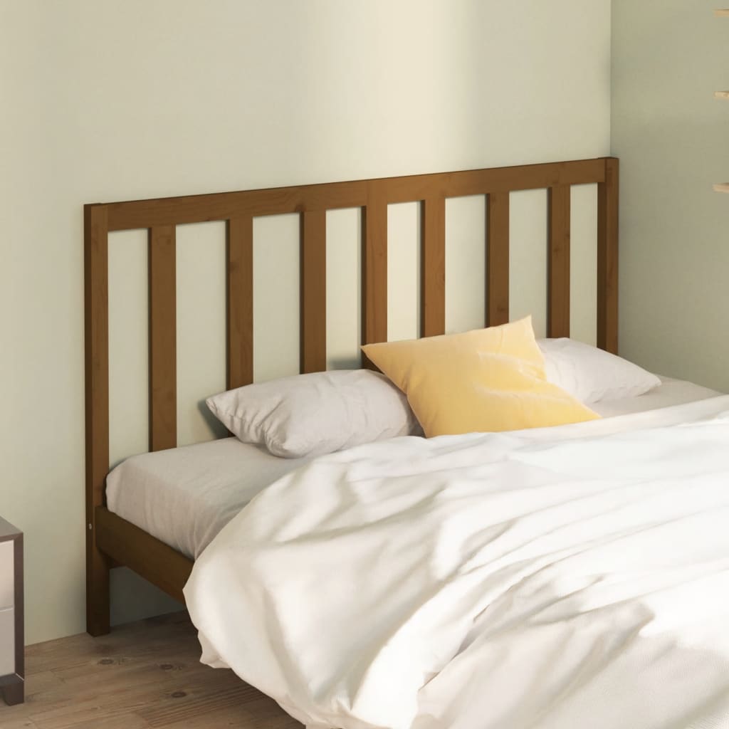 foto del prodotto testiera per letto miele 166x4x100 cm in legno massello di pino cod mxl 46335