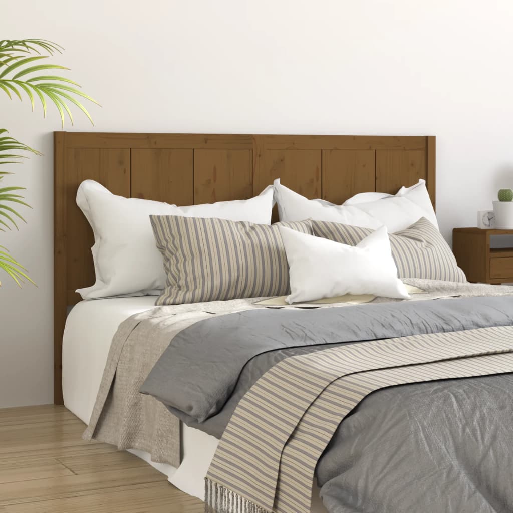 foto del prodotto testiera per letto miele 205,5x4x100 cm legno massello di pino