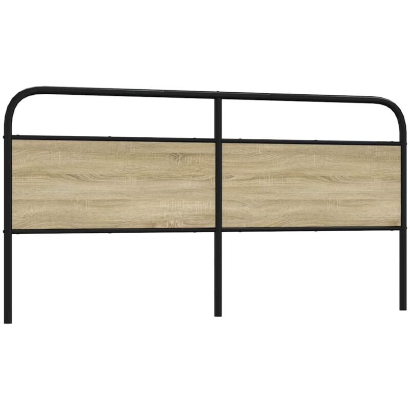 foto del prodotto testiera rovere sonoma 180 cm in acciaio e legno multistrato vidaxl