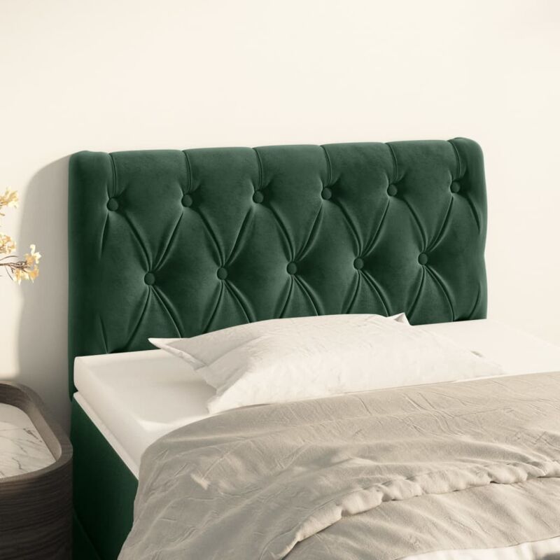 foto del prodotto testiera verde scuro 80x7x78 88 cm in velluto vidaxl