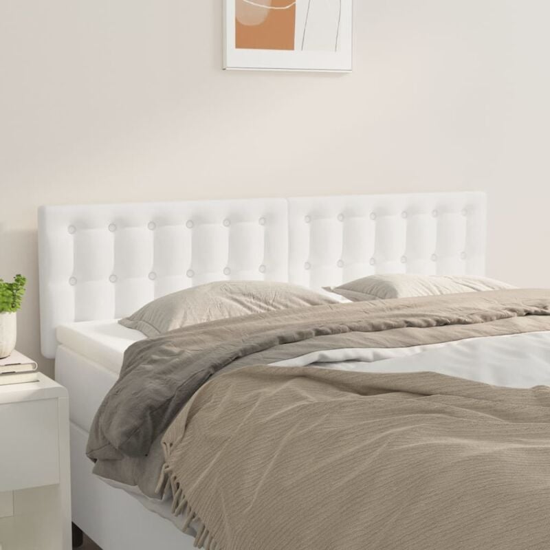 foto del prodotto testiere 2 pz bianche 72x5x78 88 cm in similpelle vidaxl