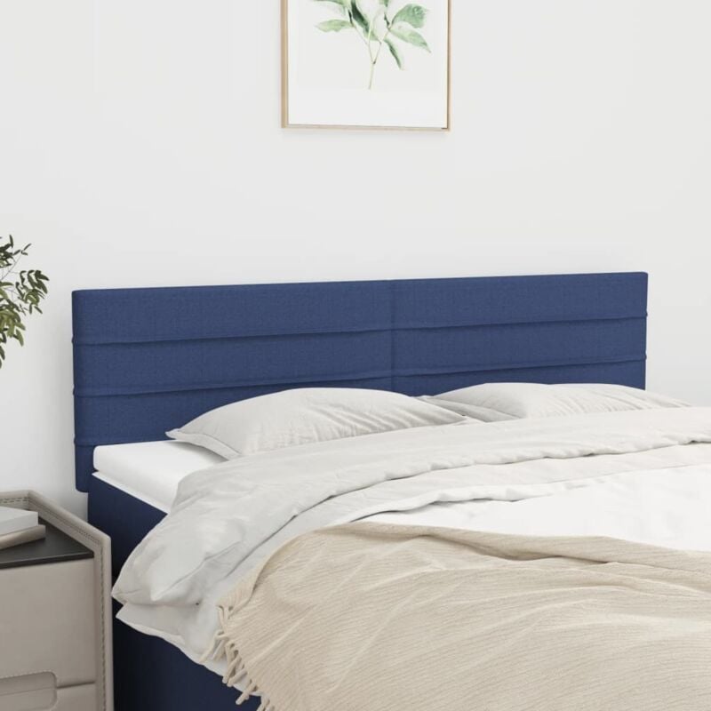 foto del prodotto testiere 2 pz blu 72x5x78 88 cm in tessuto vidaxl