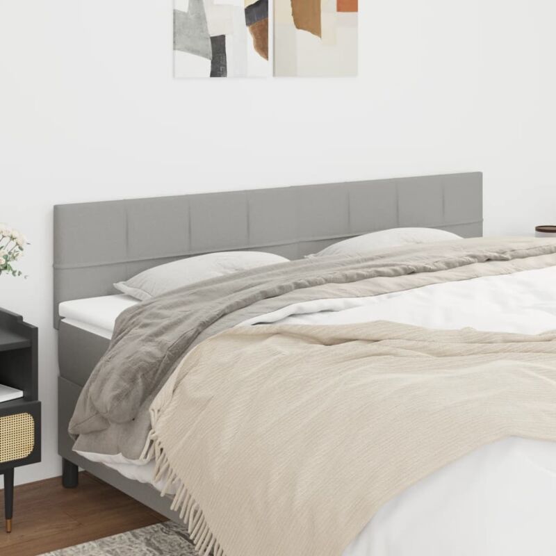 foto del prodotto testiere 2 pz grigio chiaro 100x5x78 88 cm in tessuto