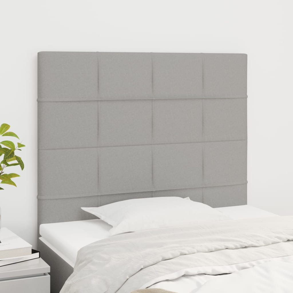 foto del prodotto testiere 2 pz grigio chiaro 100x5x78 88 cm in tessuto cod mxl 54376