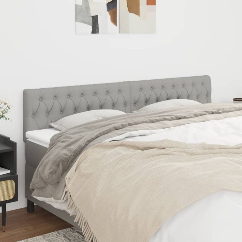 foto del prodotto testiere 2 pz grigio chiaro 100x7x78 88 cm in tessuto