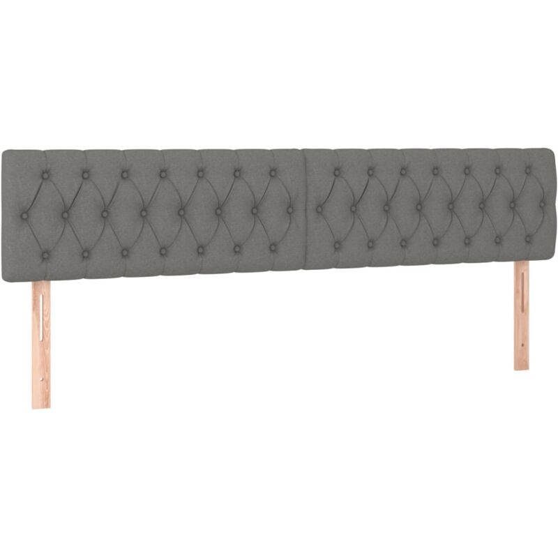foto del prodotto testiere 2 pz grigio scuro 100x7x78 88 cm in tessuto vidaxl