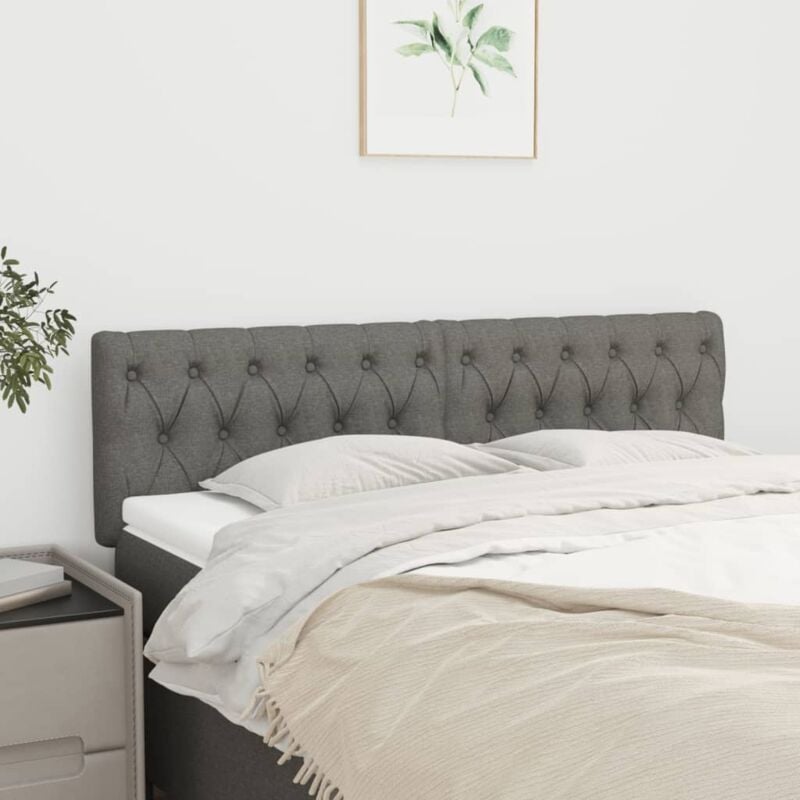 foto del prodotto testiere 2 pz grigio scuro 72 x 7 x 78 88 cm in tessuto vidaxl