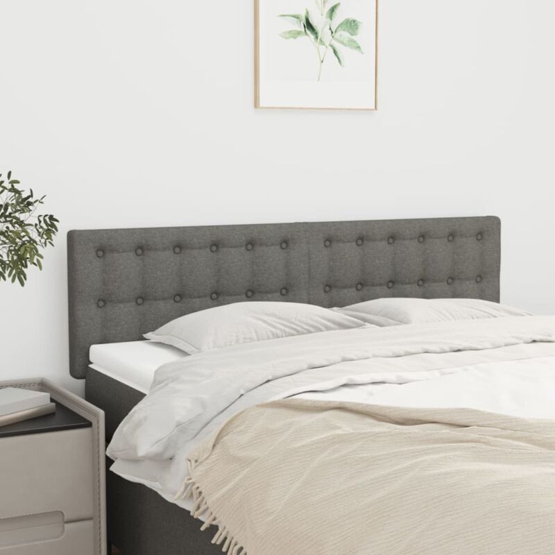 foto del prodotto testiere 2 pz grigio scuro 72x5x78 88 cm in tessuto