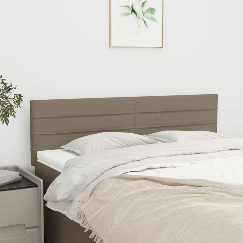 foto del prodotto testiere 2 pz tortora 72x5x78 88 cm in tessuto vidaxl