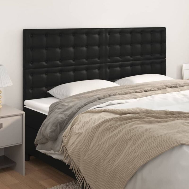foto del prodotto testiere 4 pz nere 100x5x78 88 cm in similpelle vidaxl