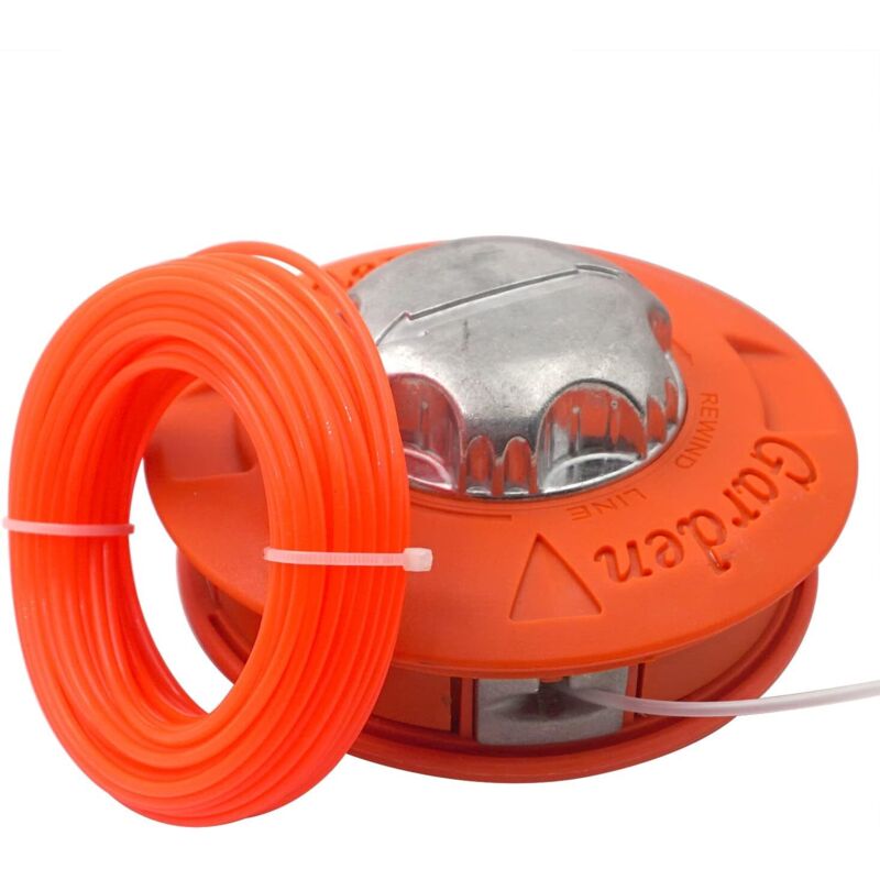 foto del prodotto testina di ricambio per decespugliatore m10 x 1,25 mm - linea sinistra con linea da 55 m x 3 mm - colore casuale