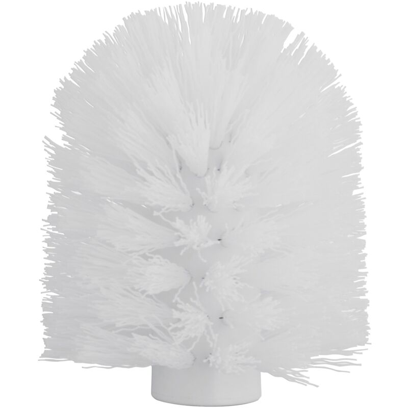 foto del prodotto testina di ricambio per spazzola wc in plastica, testa ricambio spazzola scopino wc accessori bagno, ca. 8 cm x altezza ca. 9,5 cm, bianco axentia