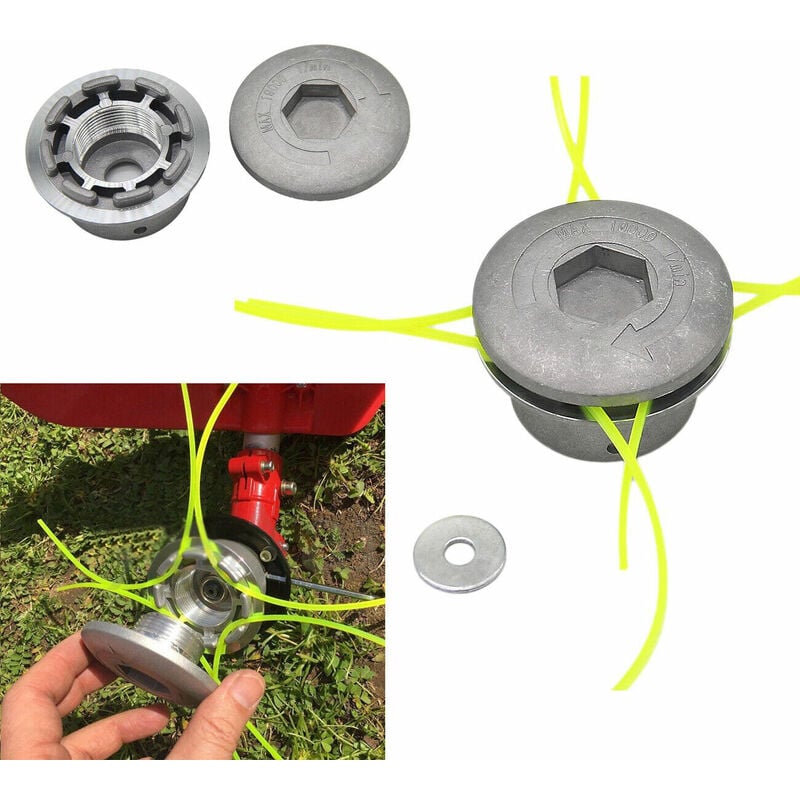 foto del prodotto testina in alluminio universale per decespugliatore tosaerba tagliaerba 4 fili