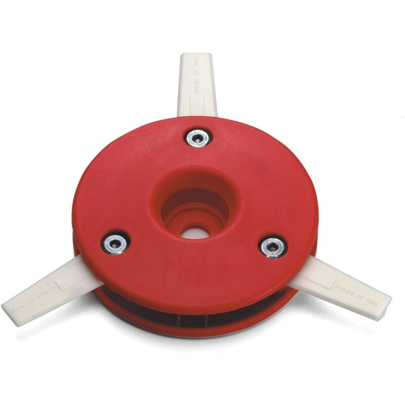foto del prodotto testina universale a lamelle adatta a tutti i decespugliatori protrim3 montaggio universale,rosso,taglio mm 230 tecomec