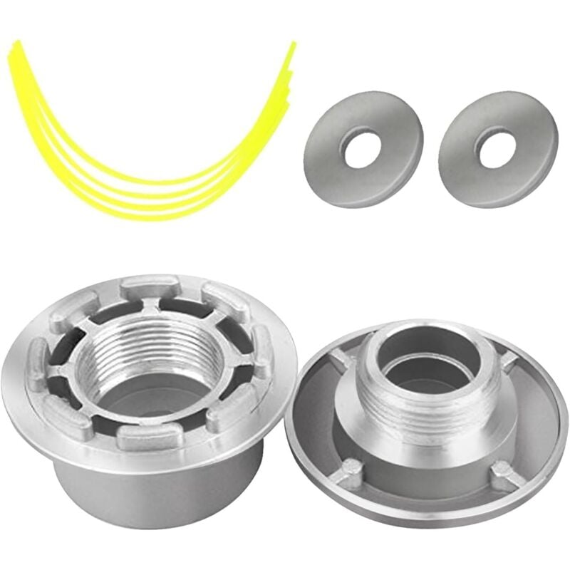 foto del prodotto testina universale in alluminio per decespugliatore - testina a filo in alluminio - testina a doppio filo - filo in nylon - per decespugliatore da