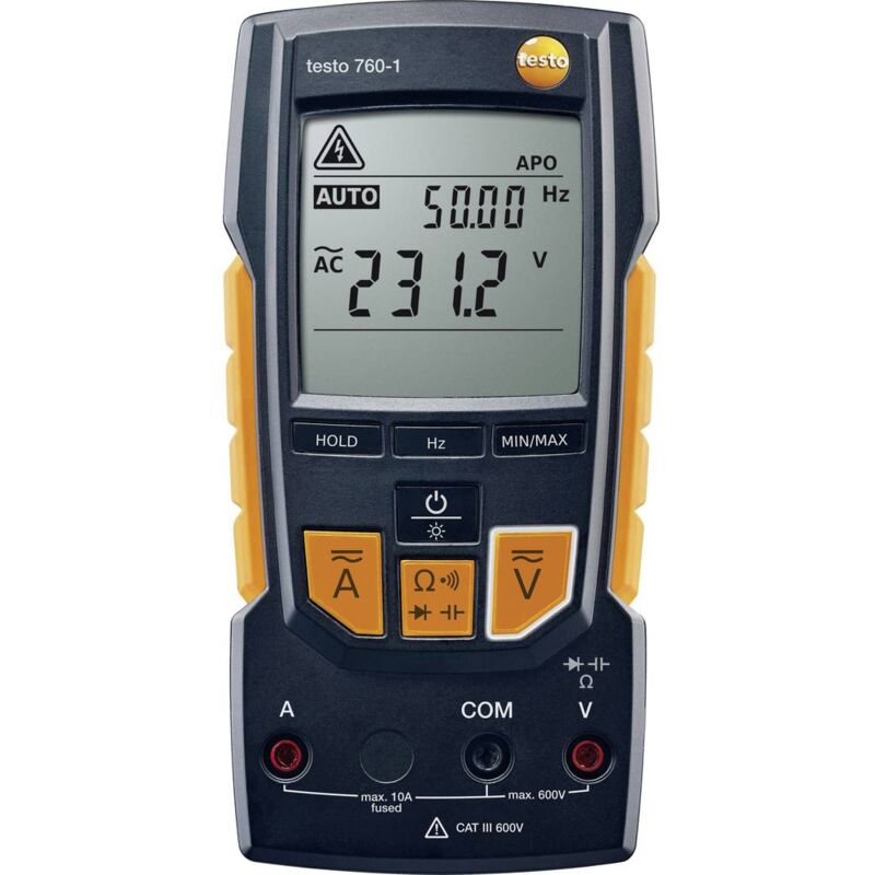 foto del prodotto testo 760 1 multimetro portatile digitale cat iii 600 v, cat iv 300 v display counts 4000
