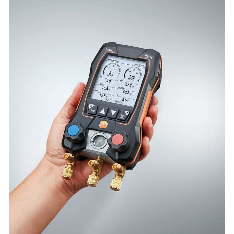 foto del prodotto testo kit 550s standard con tubi flessibili per collettori elettronici intelligenti 0564 5504