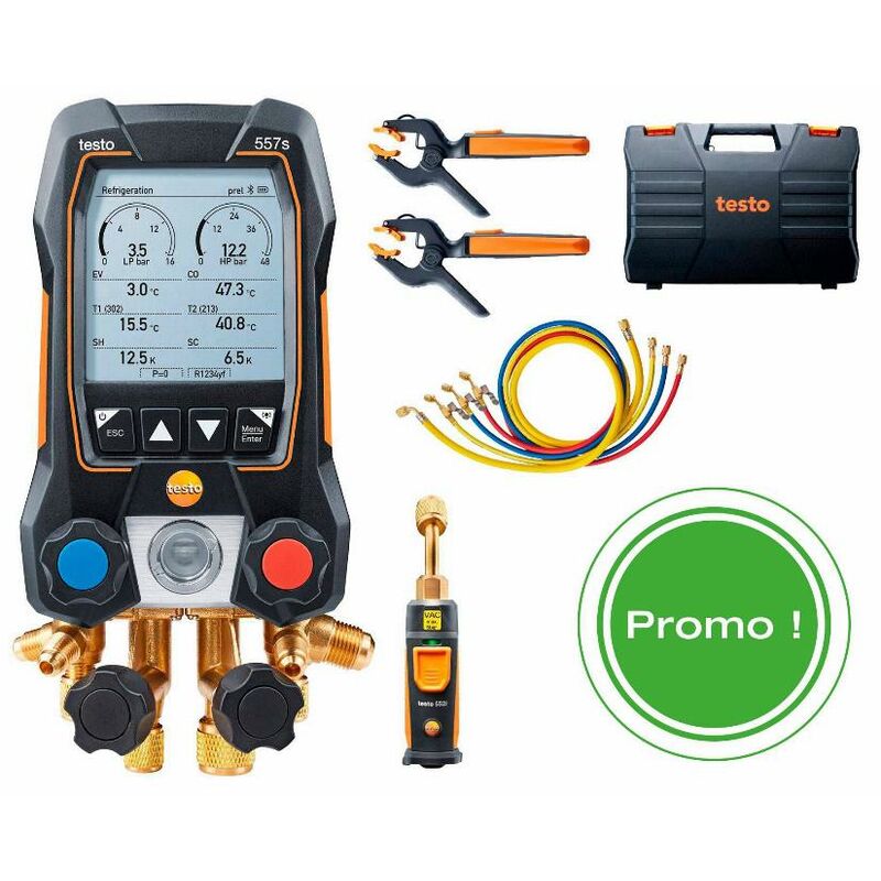 foto del prodotto testo kit di collegamento 557s con tubi intelligenti per collettori elettronici 0564 5572